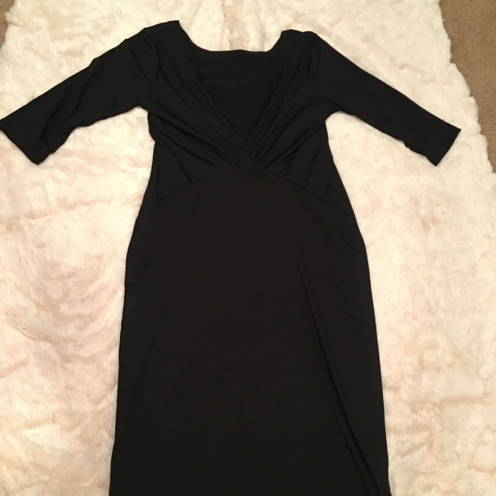 Low cut sexy black dress